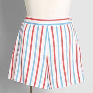 Modcloth x Barbie NWT Barbie Stripe Made in the U.S.A. Shorts